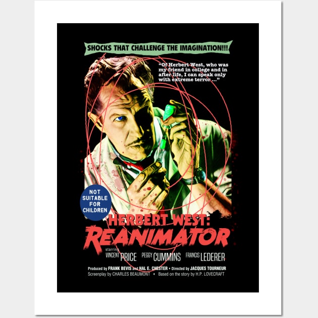 Vincent Price as Herbert West: Reanimator Wall Art by UnlovelyFrankenstein